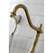 Kingston Brass KS7757ALBS Bridge Kitchen Faucet with Brass Sprayer, Brushed Brass KS7757ALBS - alternate 4